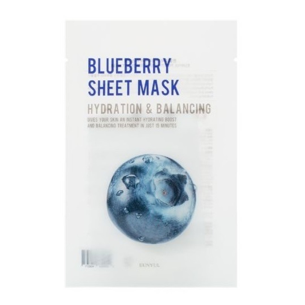 Маска для лица с экстрактом черники Eunyul Purity Blueberry Sheet Mask