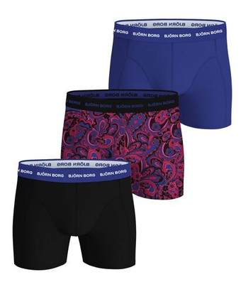 Мужские спортивные боксеры Bjorn Borg Cotton Stretch 3P - blue/print/black
