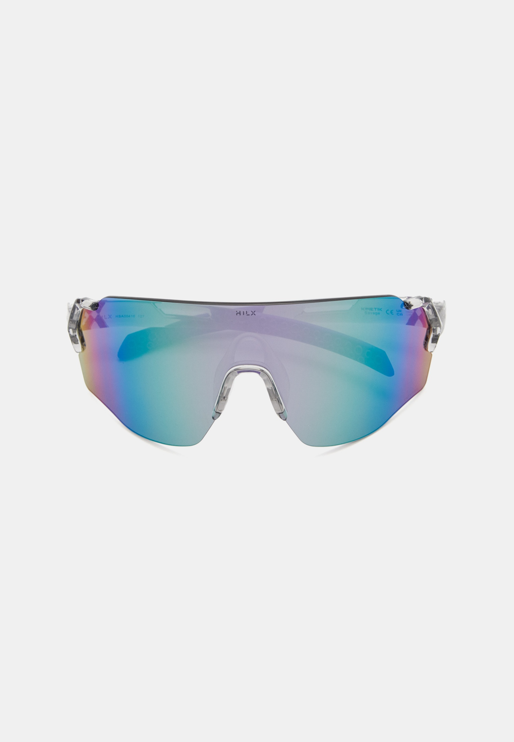 Спортивные очки с диоптриями HILX Savage (L) Shiny Crystal Grey Purple / Purple Lens