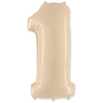 Цифры 100 см бежевые