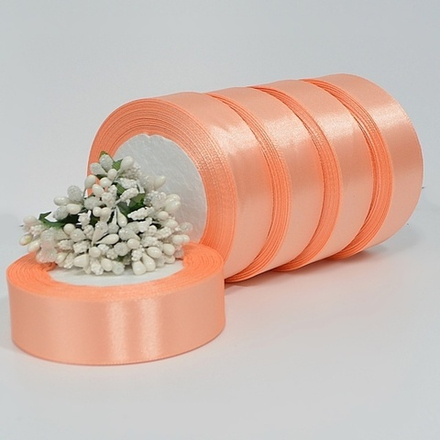 Лента атласная  2см*25Y ПЕРСИКОВЫЙ ПАРФЕ