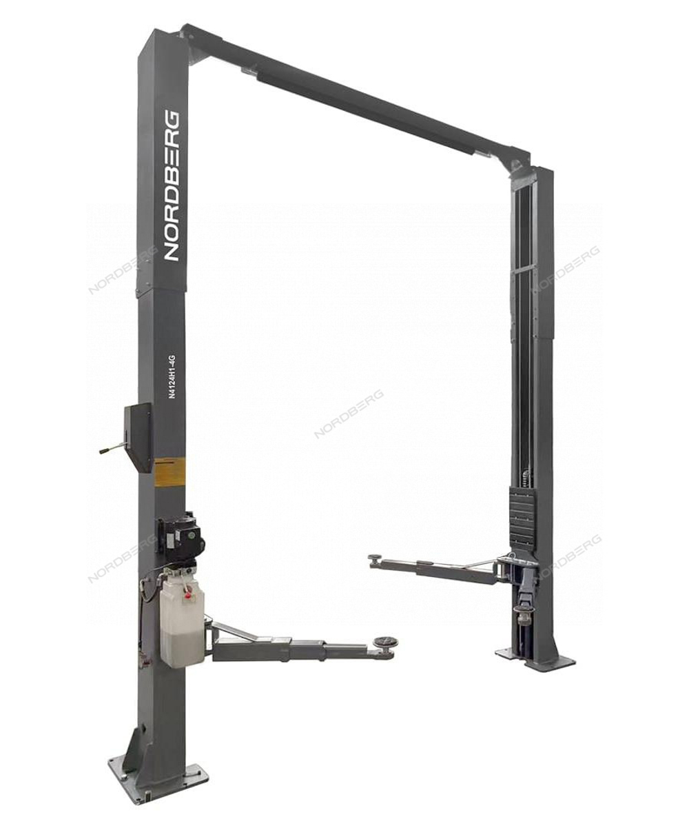 Подъемник двухстоечный 4 т, верхняя синхронизация, H=4,1 м, 220 В, серый NORDBERG N4124H1-4G_220