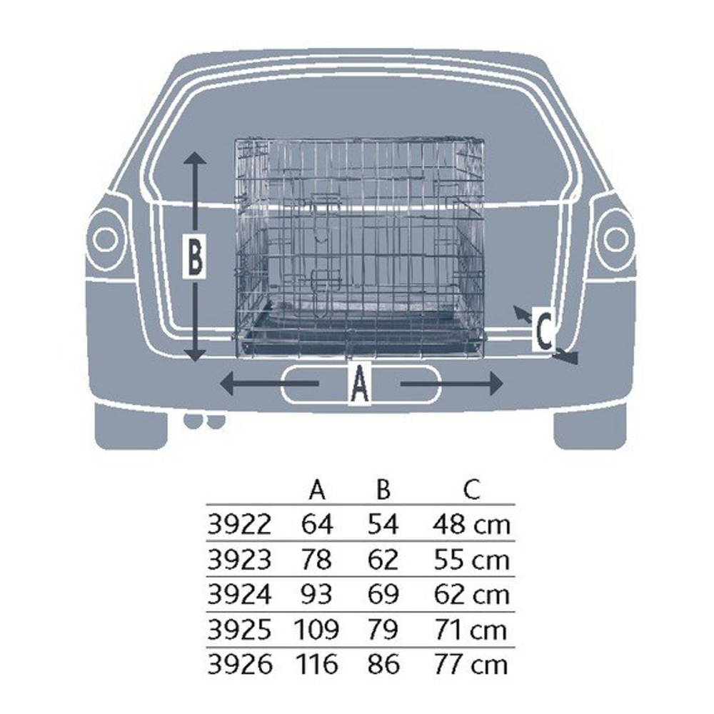 Транспортная клетка с 2 дверями, 109 × 79 × 71 см, Trixie