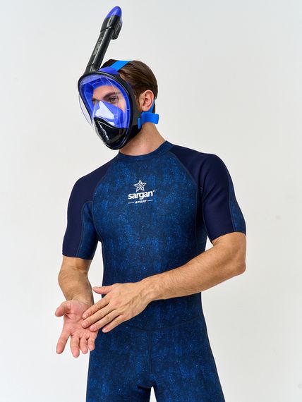 Маска полнолицевая Sargan Планета океан 2.0 черный/синий