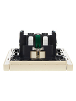 FORTE&PIANO Розетка 1-местная с заземлением без защитных шторок безвинтовое крепление 16А FP414 ваниль IEK