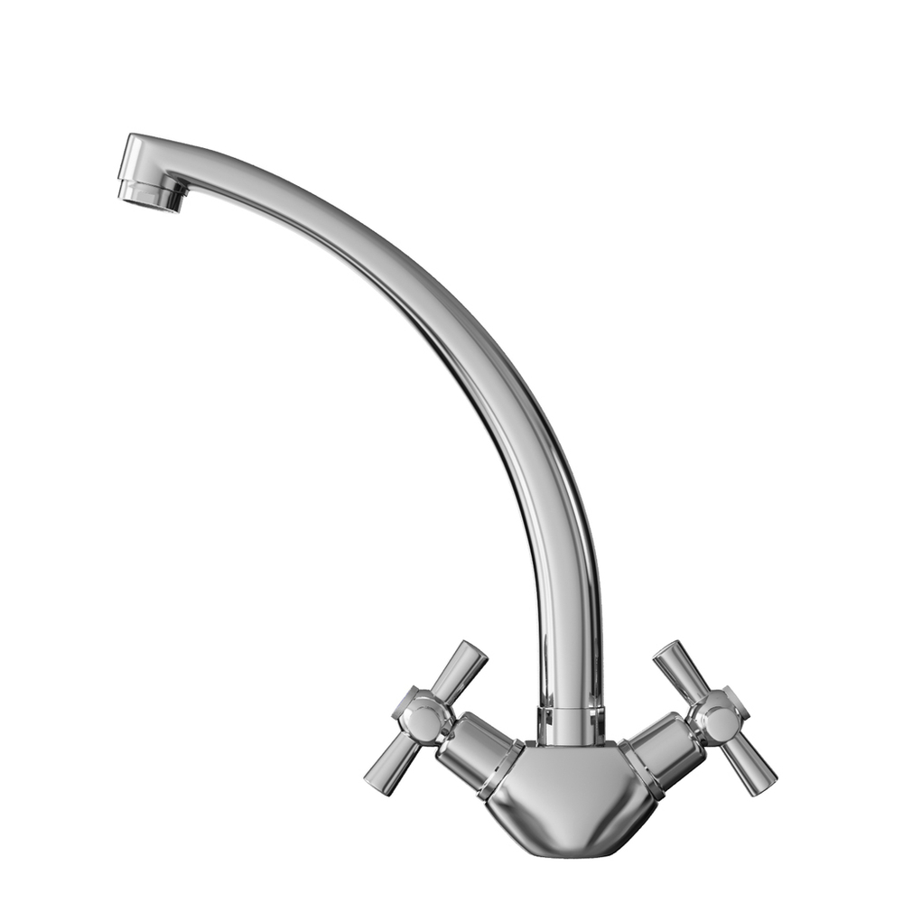 Смеситель для кухни 1/2 кер. MIXLINE ML09-032 высокий излив п/гайку (без подводки)