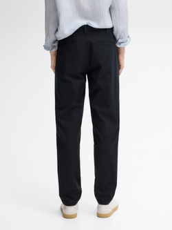 Massimo Dutti Зауженные холщовые брюки, темно-синий