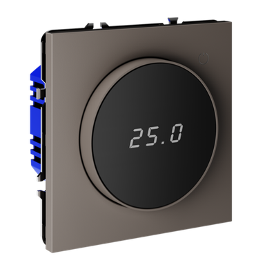 Терморегулятор электронный VOLTUM S70 с индикацией и датчиком, для теплого пола, (капучино)