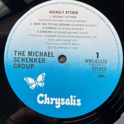 Винтажная виниловая пластинка LP The Michael Schenker Group Assault Attack (Япония 1982) (Оби)