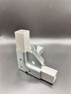 Крепеж теплиц угловой для квадратных труб 20х20мм 3х-сторонний, подходит для теплицы и стеллажа, 8 пар-толщина металла 1.2мм