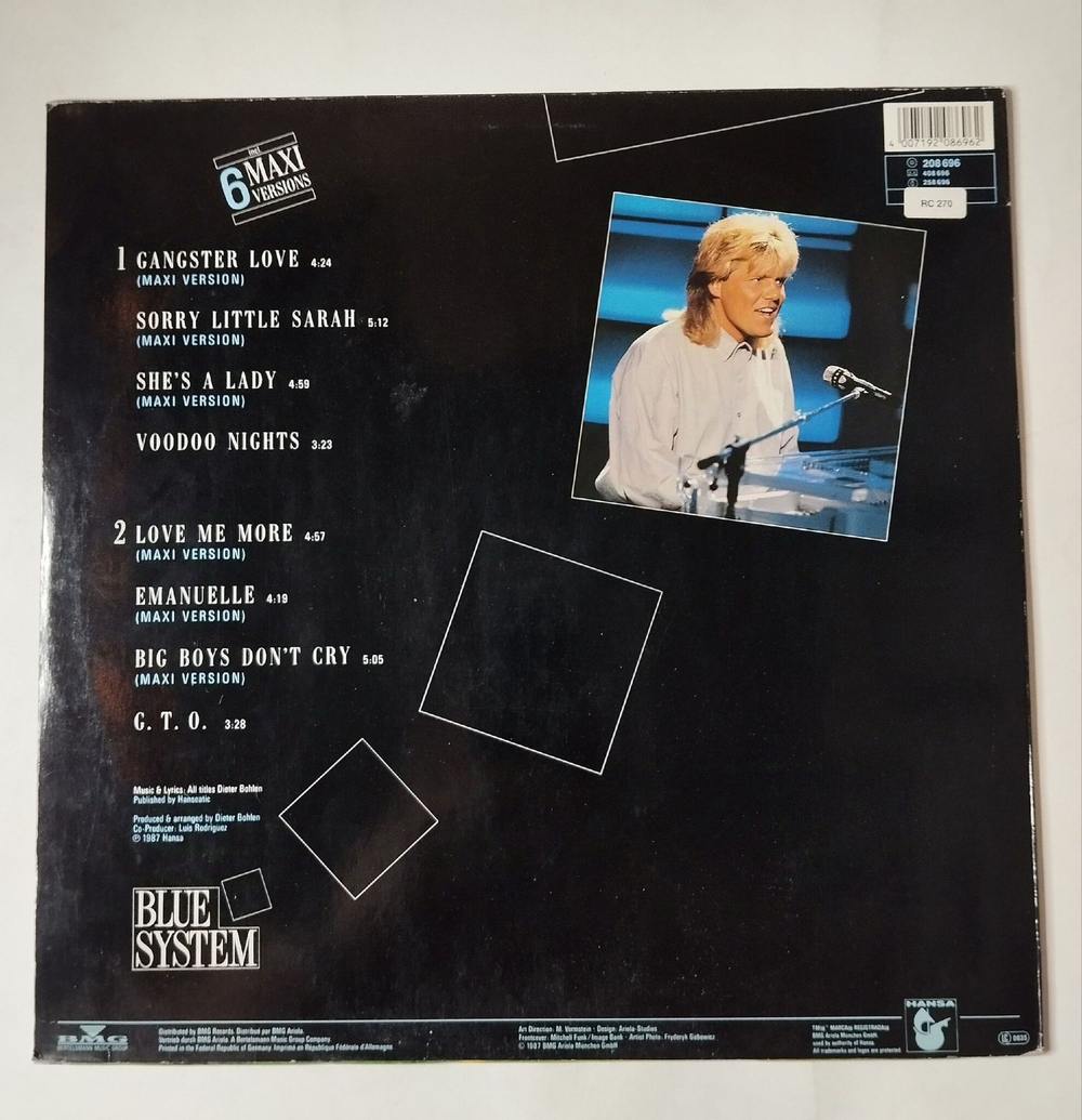 Винтажная виниловая пластинка LP Blue System Walking On A Rainbow (Germany 1987)