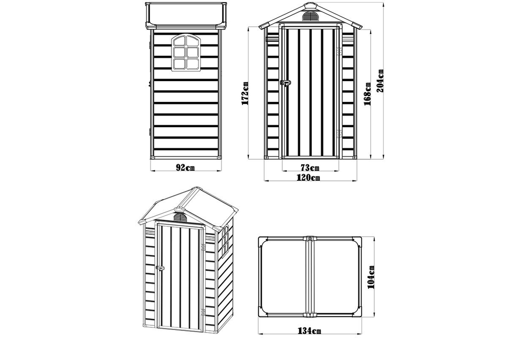 Сарай пластиковый Black Fox Modernist A 1,4м2