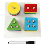 Развивающая игрушка деревянная Сортер гвозди 4 шт, коробка C-41844