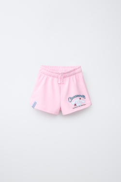 ZARA СВОБОДНЫЕ ШОРТЫ С ПРИНТОМ CINNAMOROLL © SANRIO, РОЗОВЫЙ