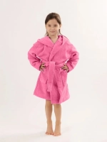 Халат детский махровый "Элит" с капюшоном, цвет: 105-Ярко-розовый