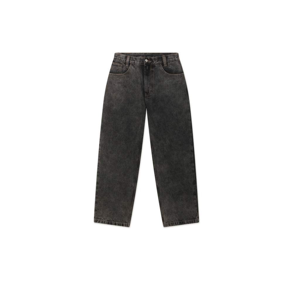 Джинсы Октябрь OG Logo Baggy Denim "Black Stone Washed"