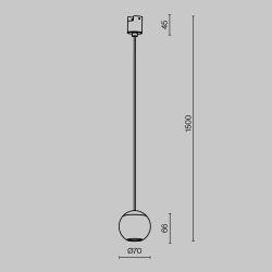 Трековый однофазный светодиодный светильник Maytoni Elasity   TR165-1-8W3K-M-B