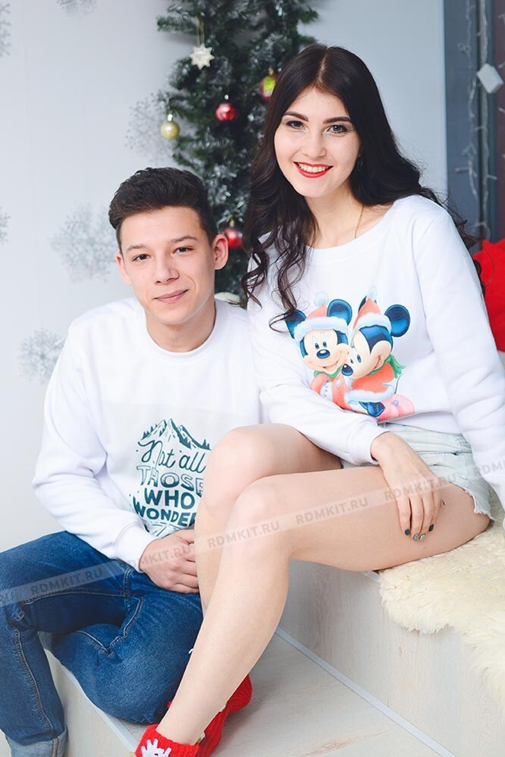 СВИТШОТ ЖЕНСКИЙ ФЛИС, 300 гр, белый, W-301 50 (XL)