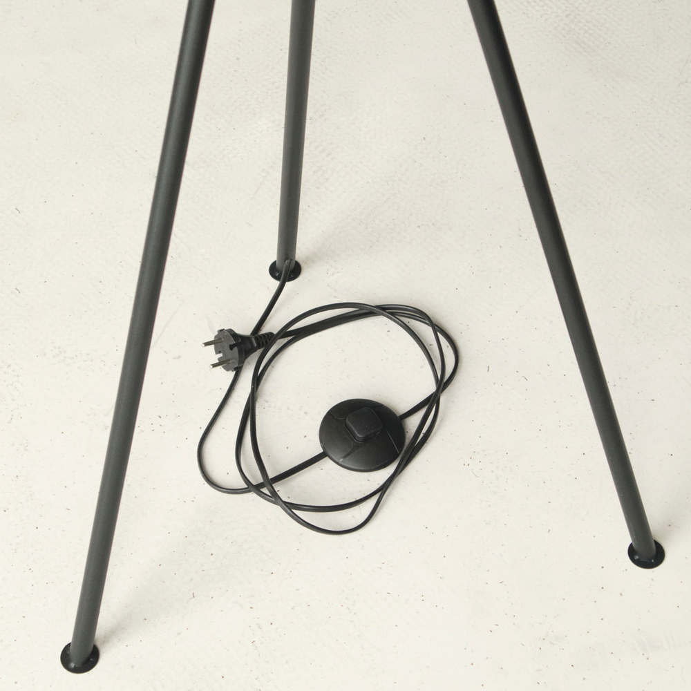 Торшер напольный красный с красным абажуром в стиле лофт, светильник напольный классический, Даг, E27, 60 Вт