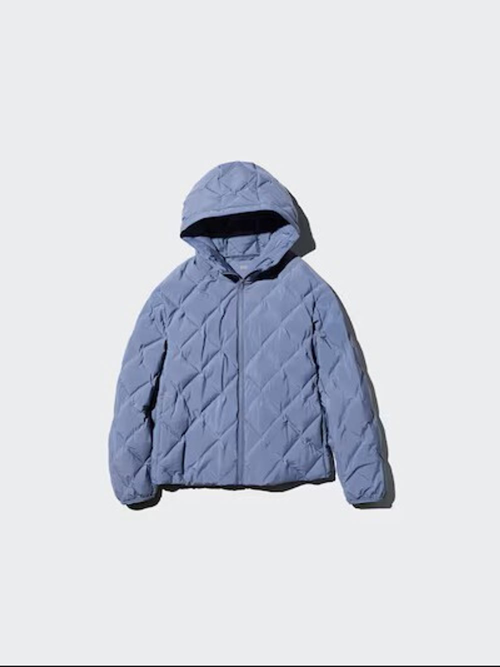 UNIQLO КУРТКА С КАПЮШОНОМ, ГОЛУБОЙ