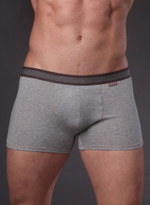 Облегающие хлопковые трусы-боксеры (Размер: L) (Цвет: темно-синий)