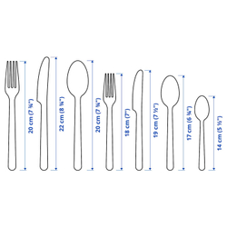 IKEA 365+ Набор столовых приборов, 56 предметов, нержавеющая сталь