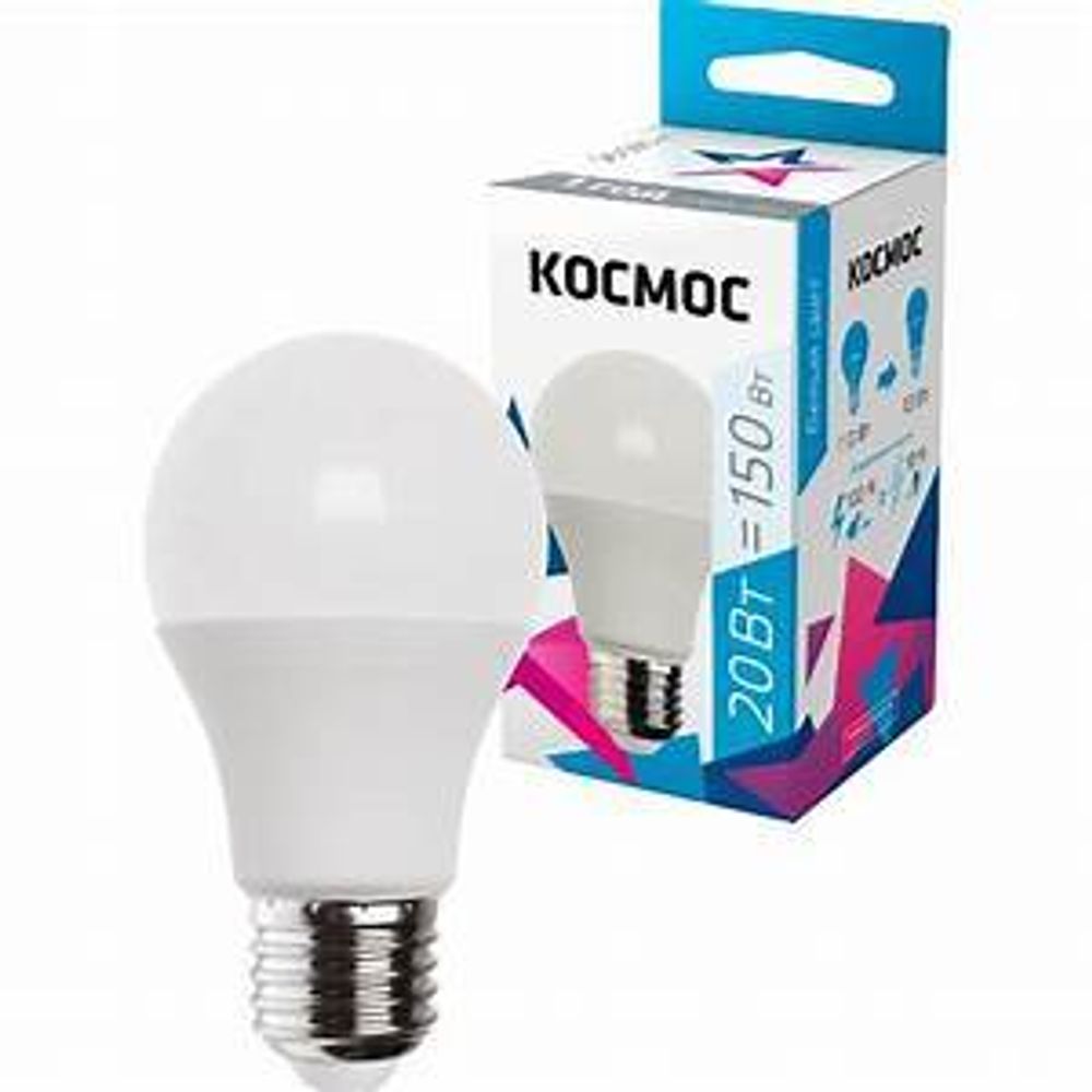 Лампочка светодиодная 20Вт Е27 Экономик Космос 4500К А60