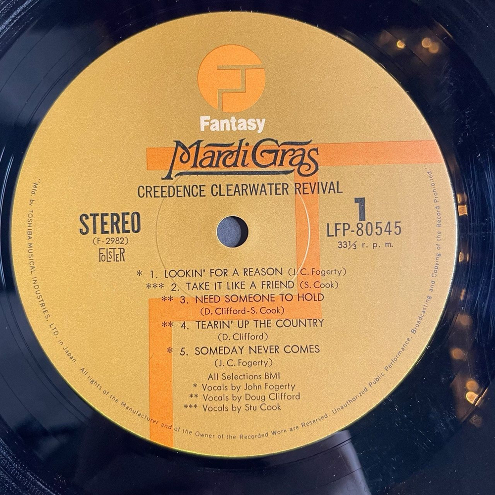 Винтажная виниловая пластинка LP Creedence Clearwater Revival Mardi Gras (Japan 1972) (No Obi)