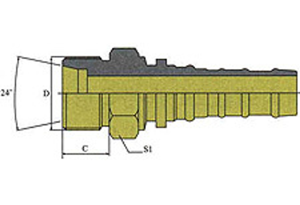 Фитинг DN 25 DKO-S (Ш) 42x2 30 Interlock
