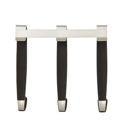 Вешалка надверная Schnook, 23 см, черная-никель, 3 крючка