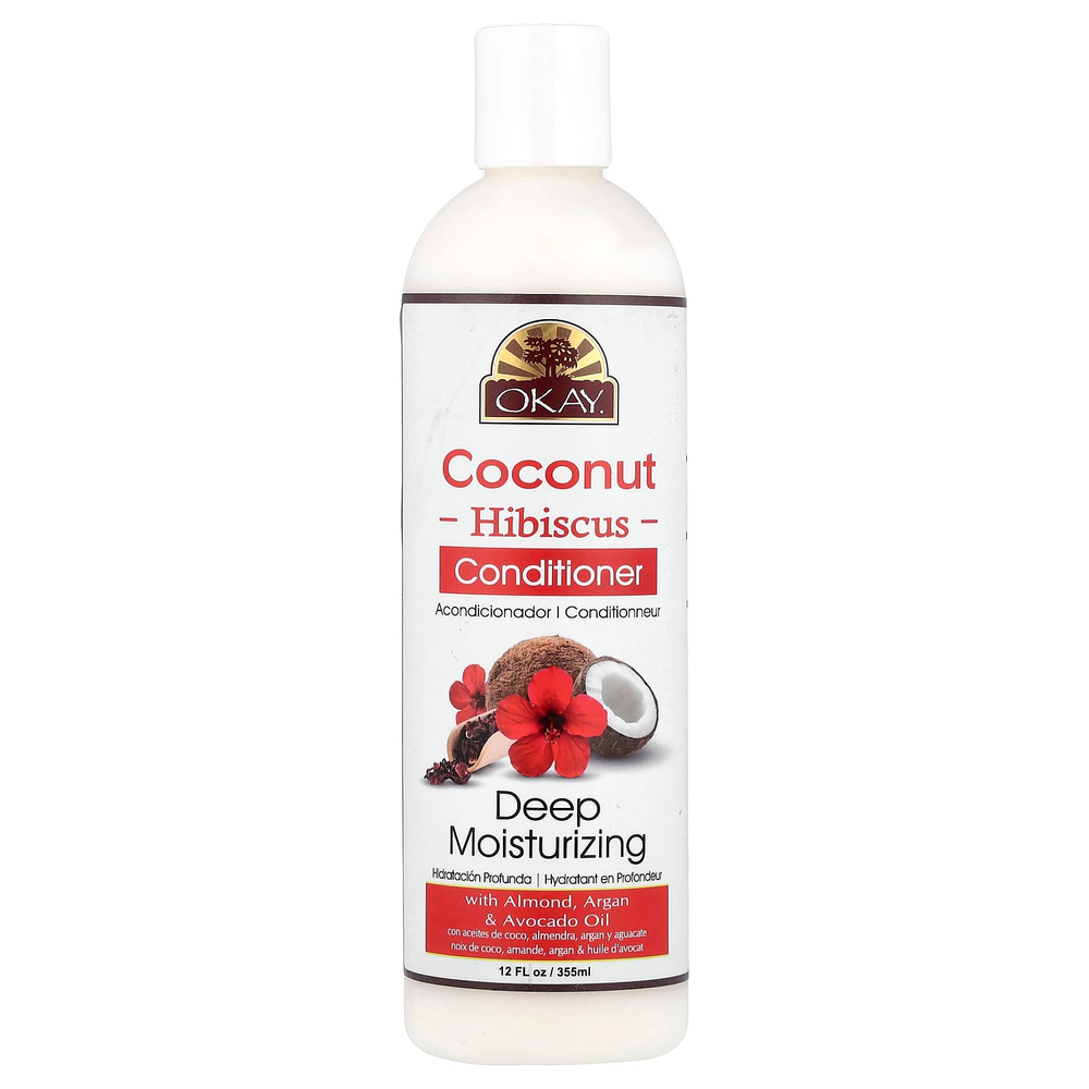 Okay Pure Naturals, Кондиционер, кокос и гибискус, 355 мл (12 жидк. унц.)