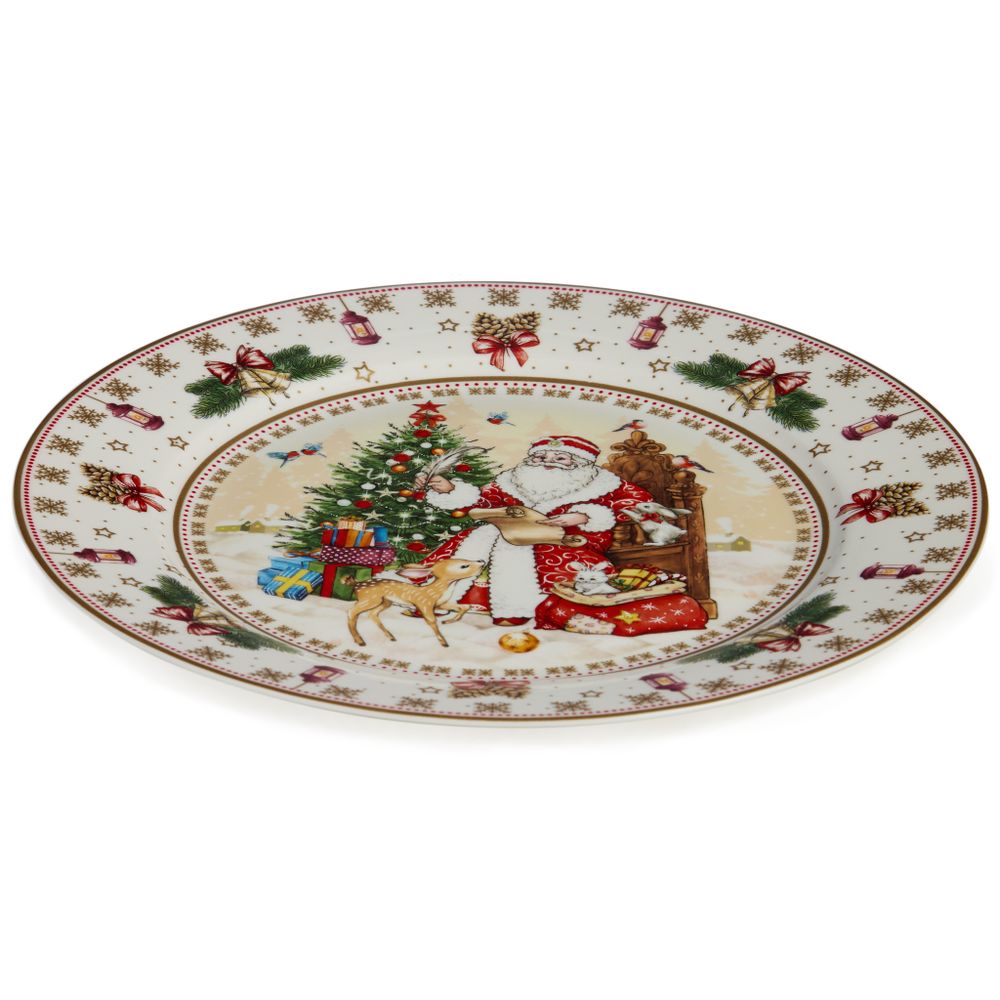 ТАРЕЛКА ОБЕДЕННАЯ LEFARD "ДЕД МОРОЗ" 27 СМ (КОР=18ШТ.)