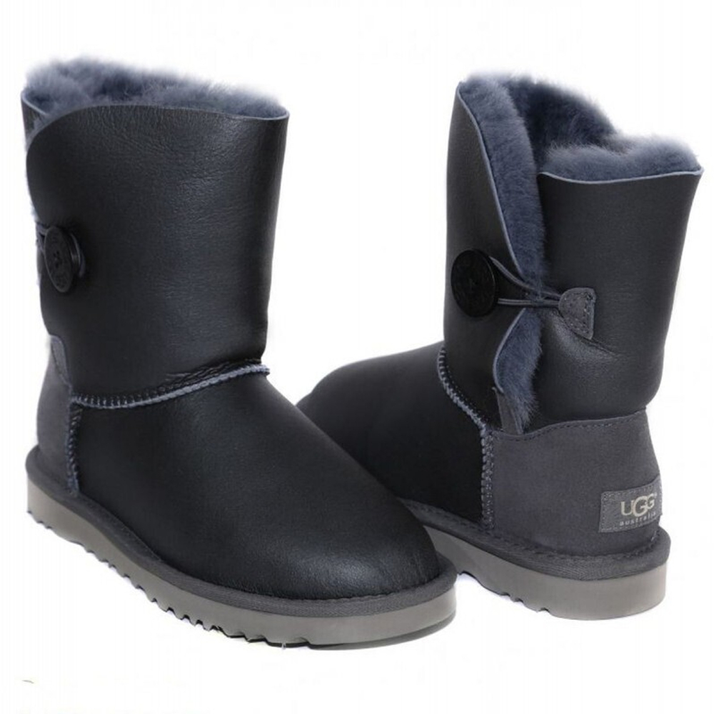 Угги Bailey Button Metallic Grey