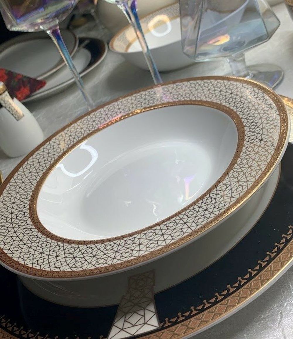 Lenardi 205-007 Набор из 6 глубоких тарелок 23см BLACK BACCARA в под.уп.(х6)