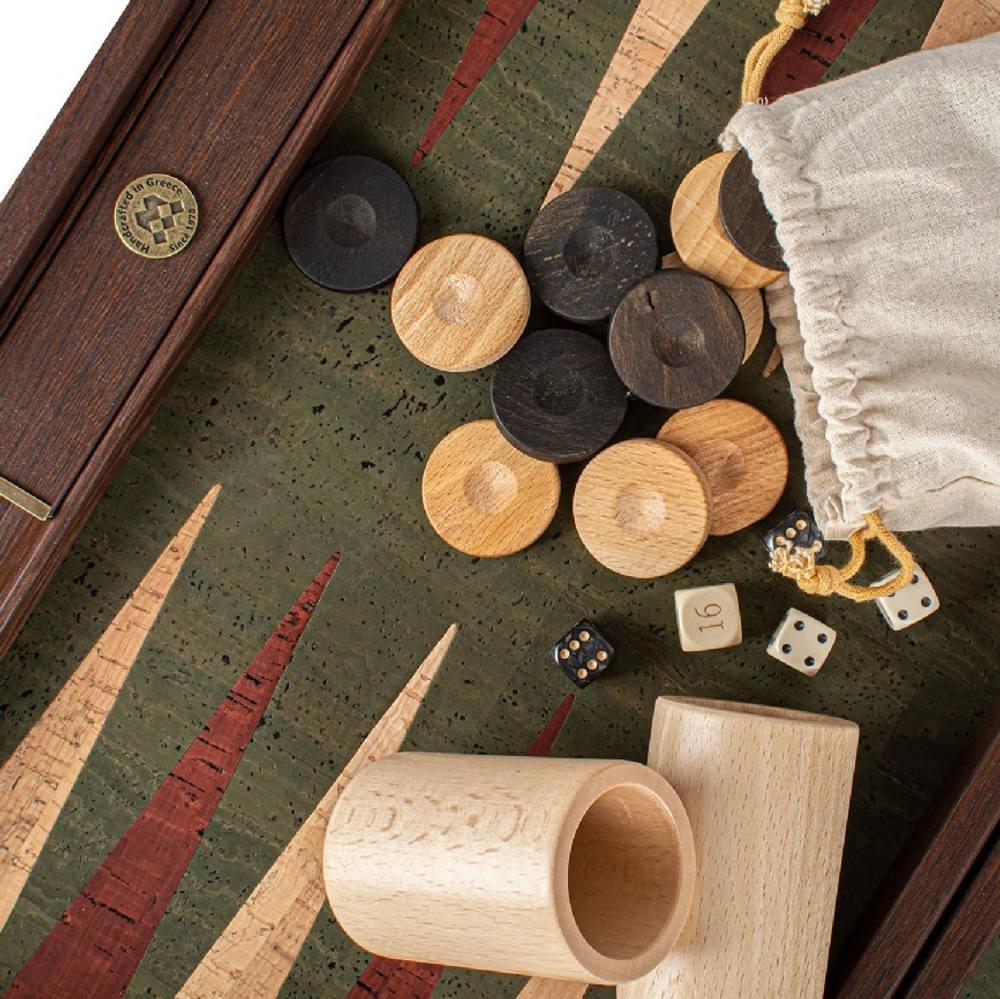 Нарды с боковыми стойками 48x30см Manopoulos Backgammon Backgammon bff1gre