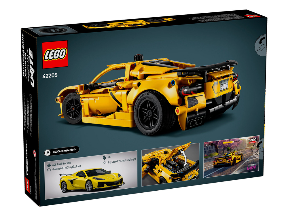 LEGO Technic 42205 Chevrolet Corvette Stingray — легендарный спортивный автомобиль