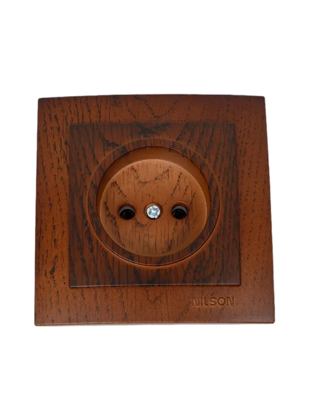 Розетка NILSON 1СП орех Touran wood