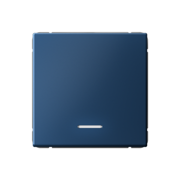 Выключатель кнопочный 1-кл. ArtGallery 10А с подсветкой механизм аквамарин SE GAL001116