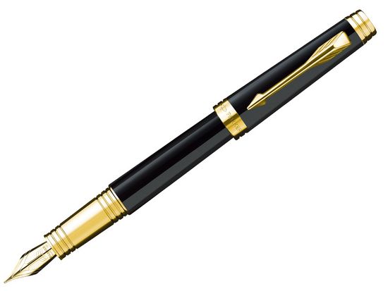 Перьевая ручка Parker Premier Lacque F560, цвет: Black GT, S0887810