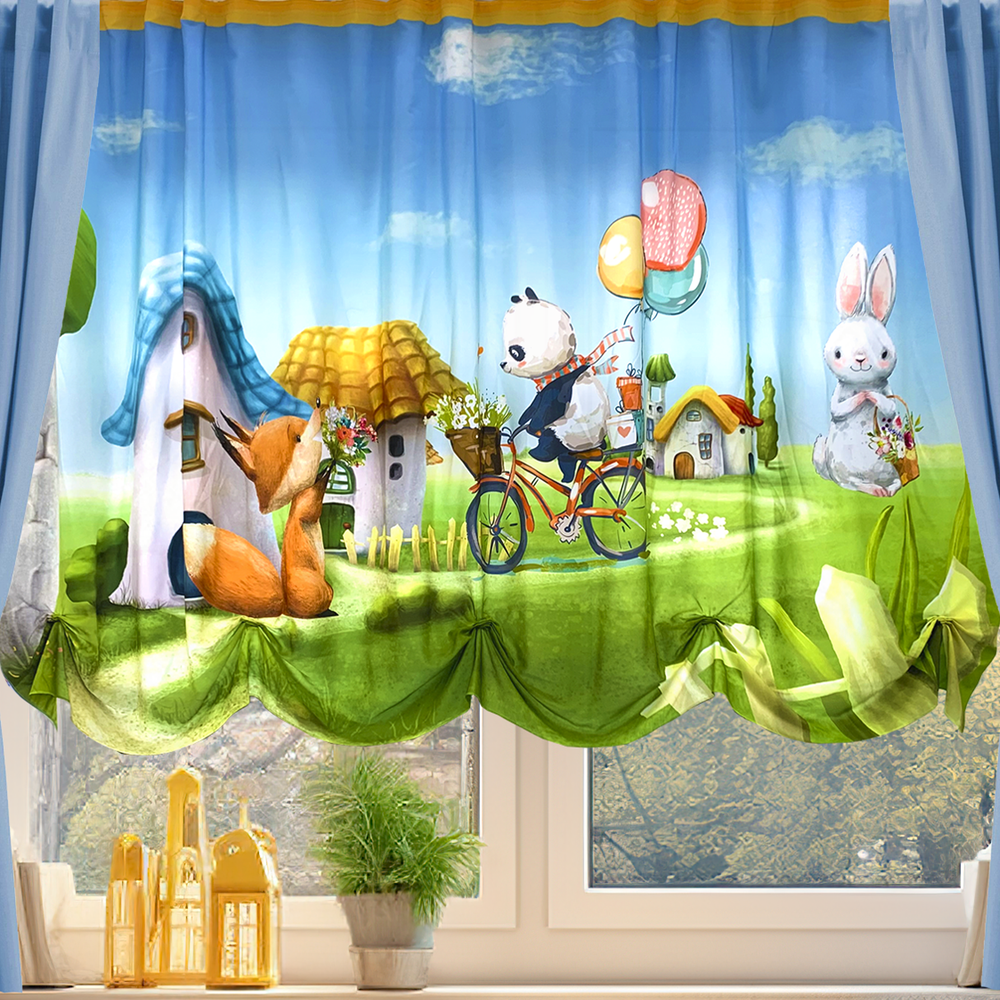Дизайн штор "Веселые друзья"