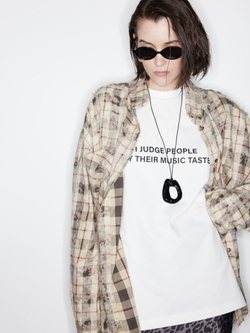 Рубашка Grunge, бежево-черная