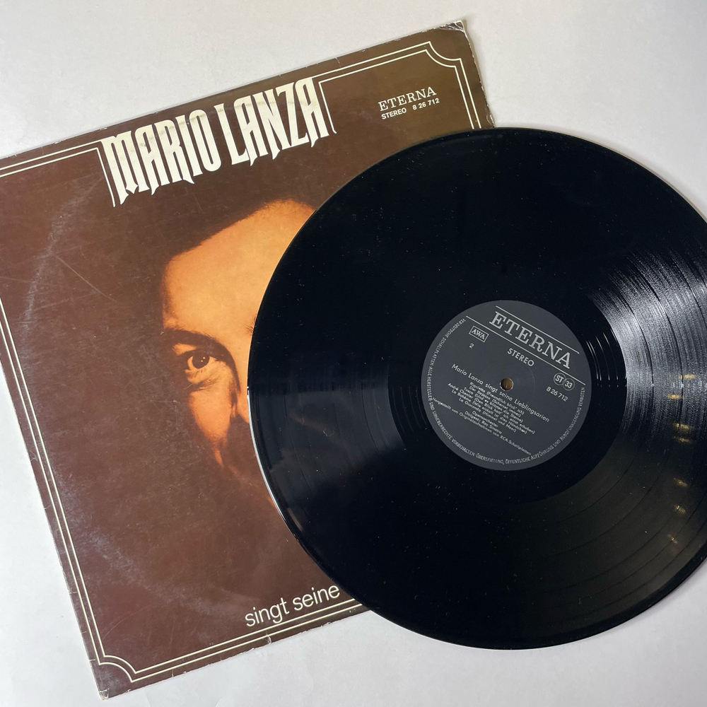 Винтажная виниловая пластинка LP Mario Lanza Марио Ланца, Singt Seine Lieblingsarien (ГДР 1976)