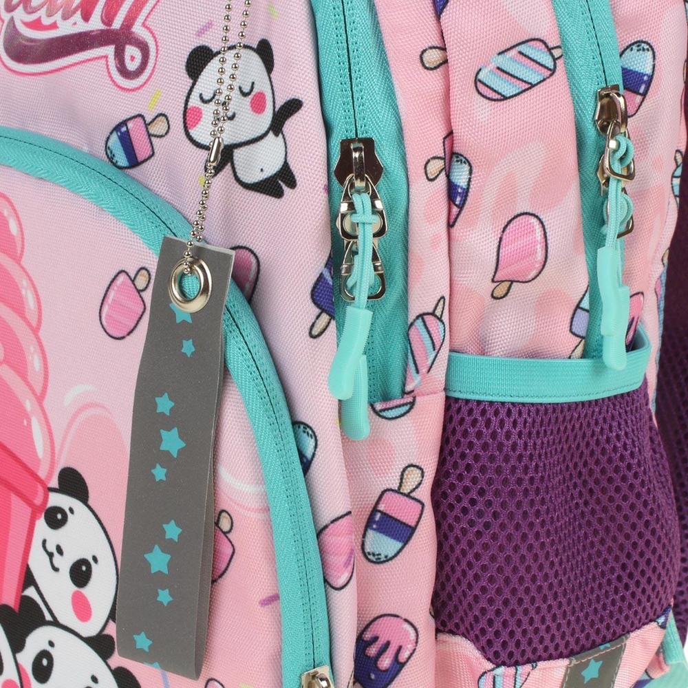 Ранец Джоли с анатом. спинкой "Панды" 36*27*21 см. 2 отд., 1 карман, боковые карманы (Luris)