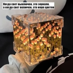 Ночник с тюльпанами / diy / розовый