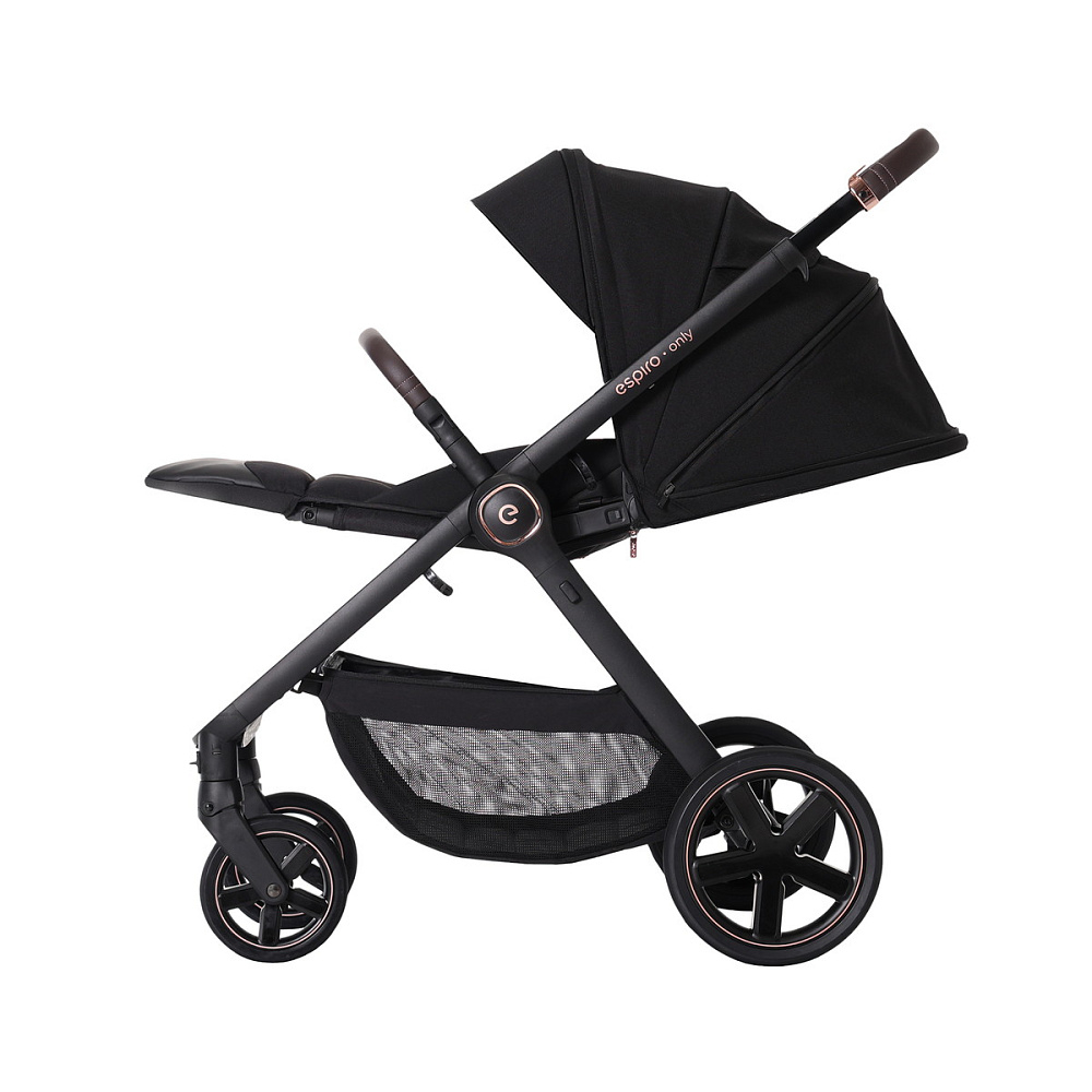 Детская коляска 3 в 1 Espiro Only 2025 и автокресло Pi Black 410 stylish black/Чёрный (Black 110)