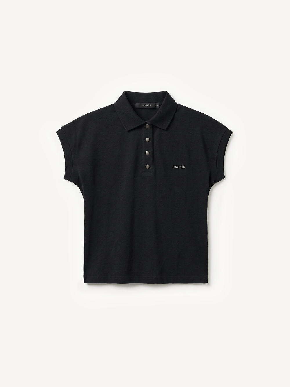 Черное поло Т-кроя