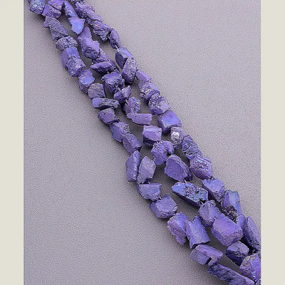 Нитка Кварц 35 см. (Без замка) - Фиолетовая