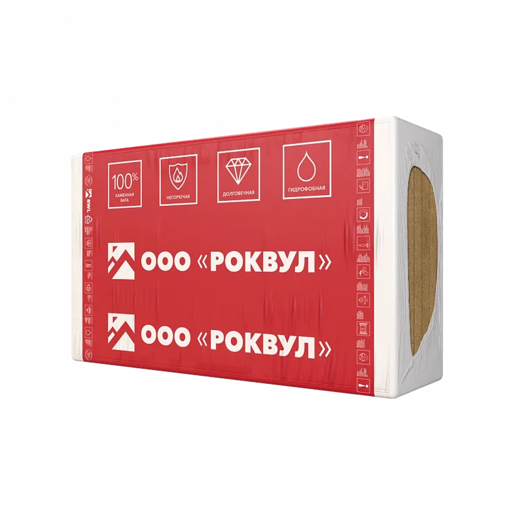 Плита двойной плотности теплоизоляционная гидрофобизированная из минеральной ваты ФТ БАРЬЕР Д, РОКВУЛ