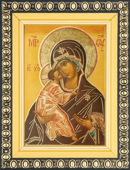 Икона БМ "Владимирская" 6х9 в раме 8х11