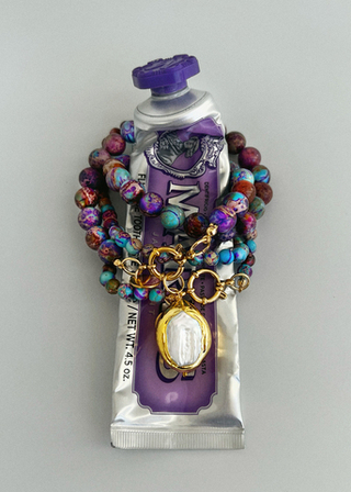 Колье Violetta из бусин камня